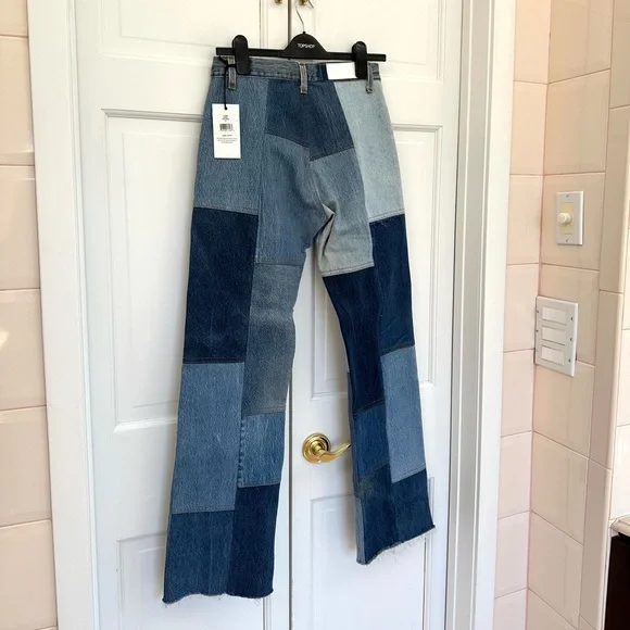 Re/Done Patchwork Amina Jeans in Indigo